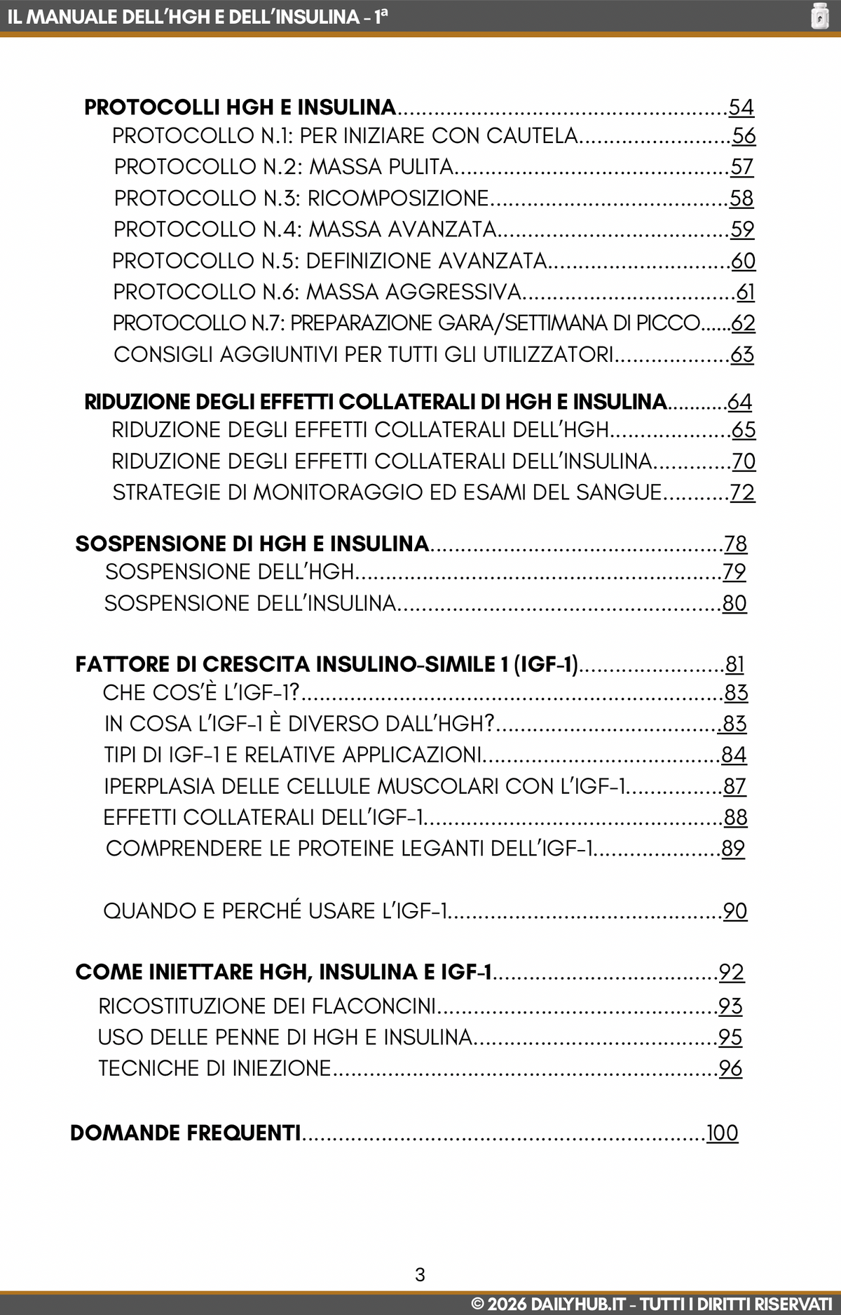IL MANUALE DELL'HGH E DELL'INSULINA