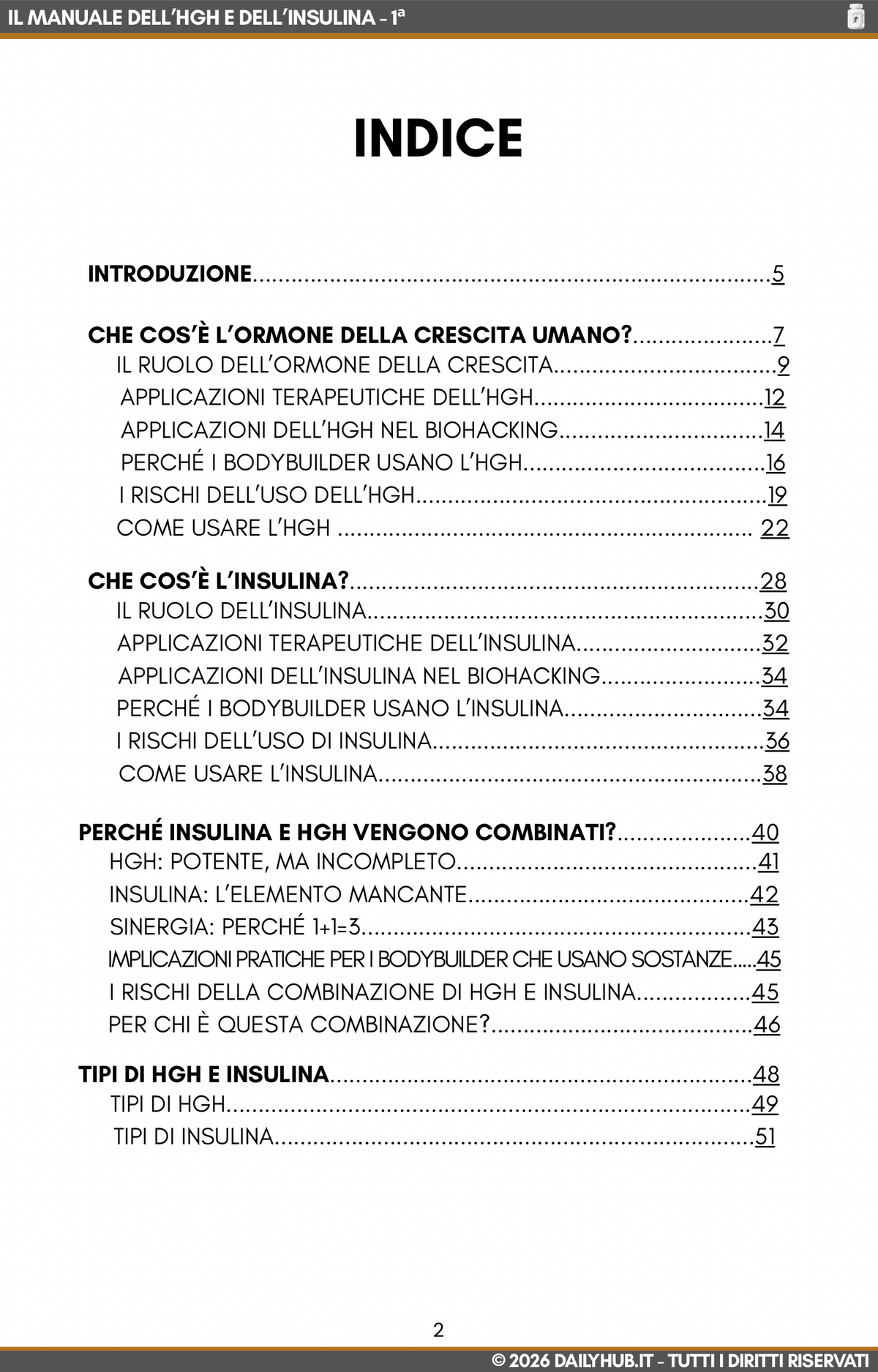 IL MANUALE DELL'HGH E DELL'INSULINA