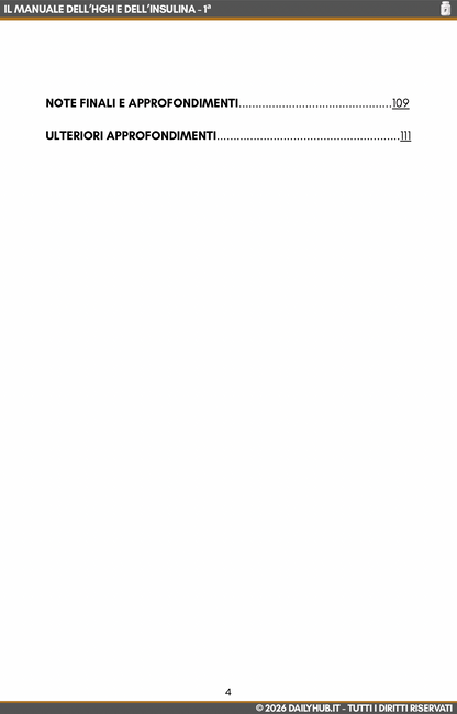 IL MANUALE DELL'HGH E DELL'INSULINA