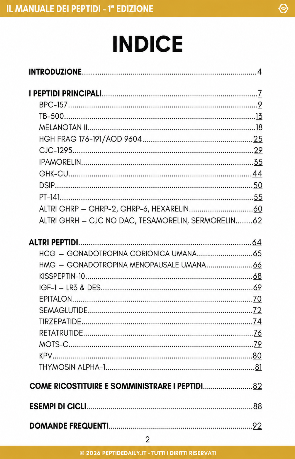 Anteprima Manuale dei Peptidi